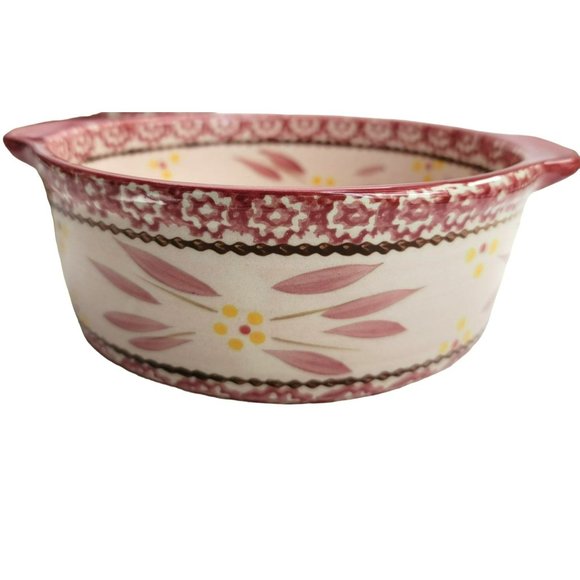 Temp-tations Old World Red Casserole Baking Dishes Nesting Round by Tara PD017 - Picture 4 of 8